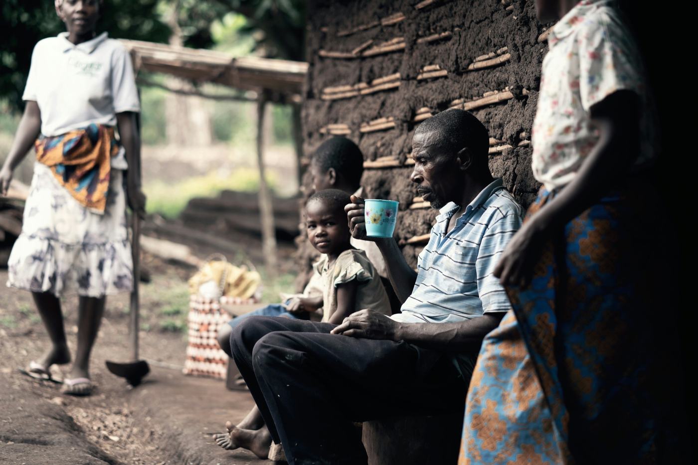 Community members seated in conversation during a research session